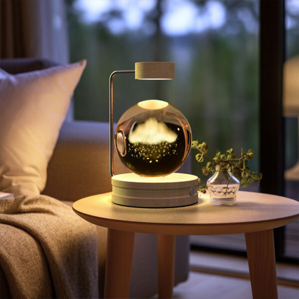 Indoor Crystal Ball Night Light | Soft Glow Bedside Lamp & Birthday Gift - Image 9