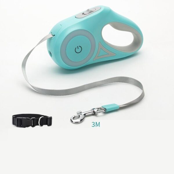 Automatic LED Retractable Dog Leash with Collar | Spotlight Traction Rope for Small & Medium Pets - Image 4