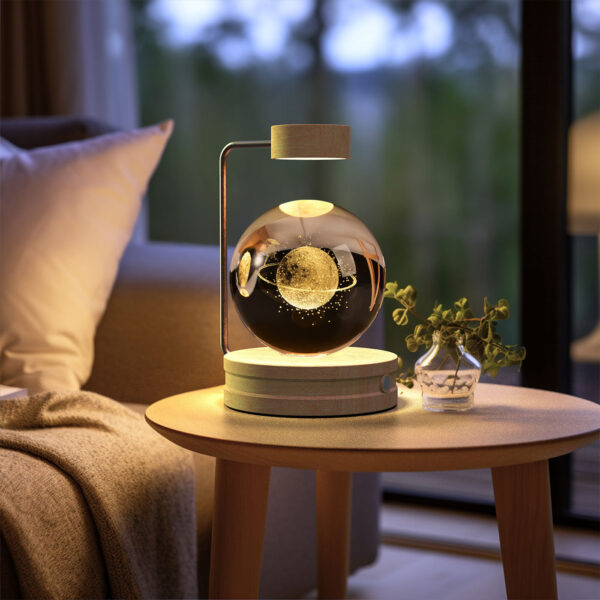 Indoor Crystal Ball Night Light | Soft Glow Bedside Lamp & Birthday Gift - Image 4