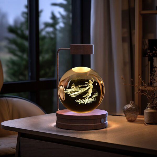 Indoor Crystal Ball Night Light | Soft Glow Bedside Lamp & Birthday Gift - Image 7