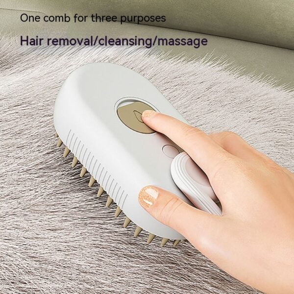 Steam Spray Pet Grooming | 3-in-1 Hair Removal Brush for Cats & Dogs - Image 2