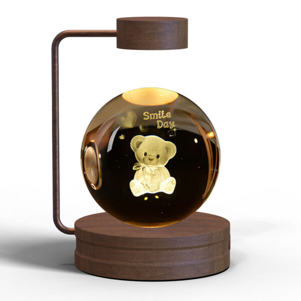Indoor Crystal Ball Night Light | Soft Glow Bedside Lamp & Birthday Gift - Image 2