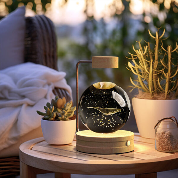 Indoor Crystal Ball Night Light | Soft Glow Bedside Lamp & Birthday Gift - Image 5