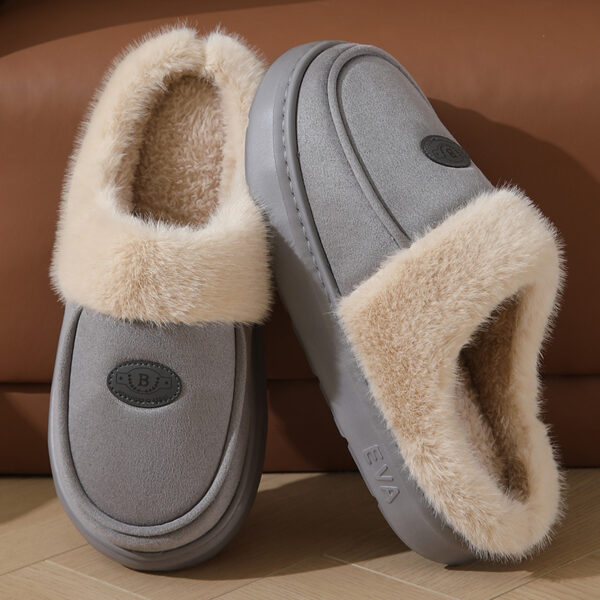 Men's Winter Plush Suede Slippers | Warm Indoor Non-Slip House Shoes - Image 5