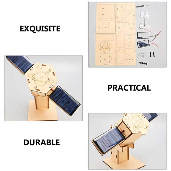 DIY Solar-Powered Artificial Satellite Model Kit – STEM Educational Toy for Kids - Image 2