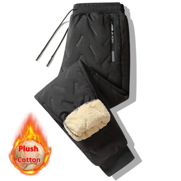Men's Waterproof Fleece-Lined Thermal Pants | Windproof Lambswool Winter Sweatpants - Image 7