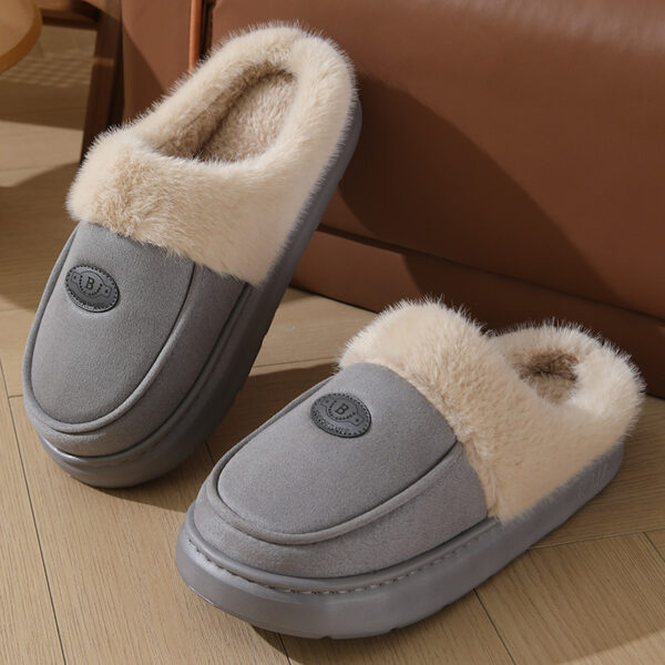 Men's Winter Plush Suede Slippers | Warm Indoor Non-Slip House Shoes - Image 6