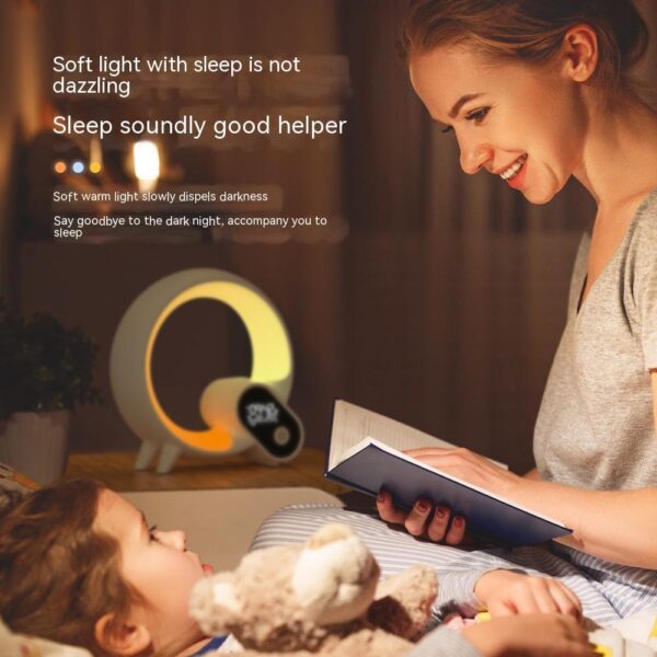 Smart Sunrise Alarm Clock with Bluetooth Speaker – Q Light RGB Wake-Up Lamp, White Noise, APP Control, Color Atmosphere Light - Image 3