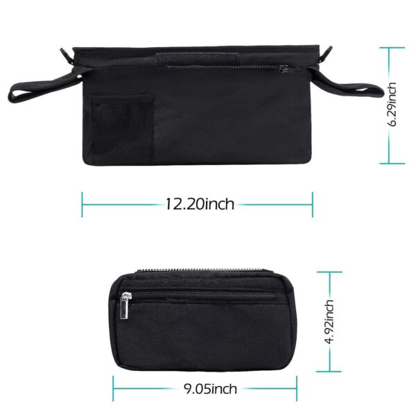 Waterproof Baby Stroller Organizer Bag – Insulated Storage Basket for Bottles, Cups & Essentials (33×11×17cm) - Image 4