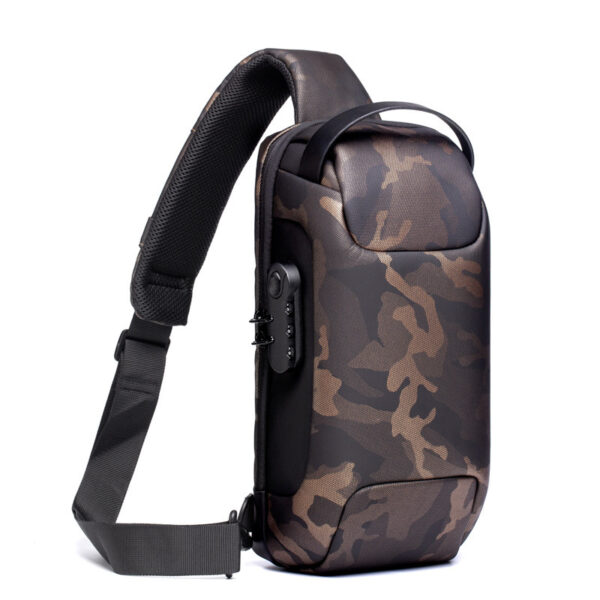 Men's Waterproof USB Anti-Theft Oxford Shoulder Crossbody Bag | Multifunctional Sling Chest Pack for Travel & Daily Use - Image 7