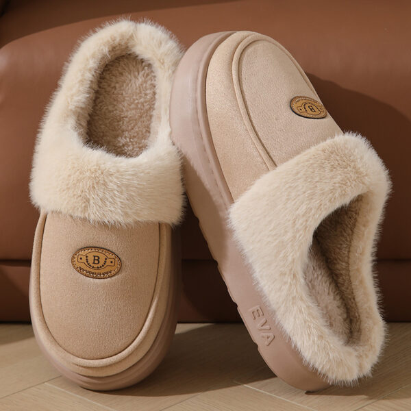 Men's Winter Plush Suede Slippers | Warm Indoor Non-Slip House Shoes - Image 8