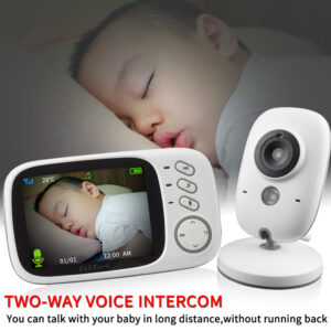 3.2" Digital Wireless Baby Monitor – Two-Way Intercom, Temperature Sensor, Night Vision & Music Player (Model VB603)