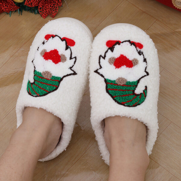 Unisex Santa Claus Plush Slippers | Cozy Christmas Indoor Footwear for Couples - Image 9