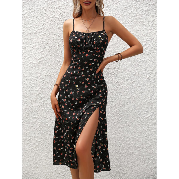 Women's Polka Dot Suspender Maxi Dress | Summer Split Long Dress for Parties & Beachwear - Image 2