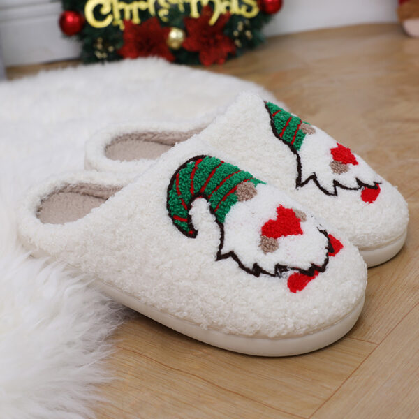 Unisex Santa Claus Plush Slippers | Cozy Christmas Indoor Footwear for Couples - Image 6