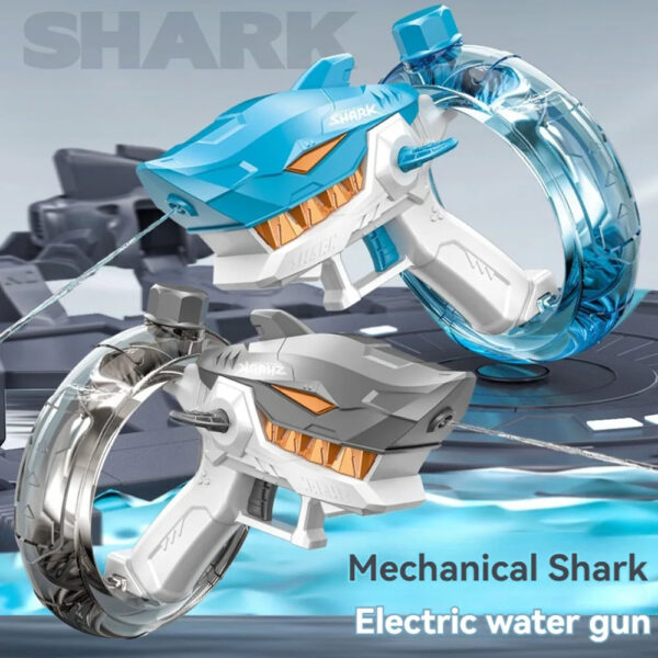 Shark Electric Water Gun – Fully Automatic, High-Powered Summer Fun!