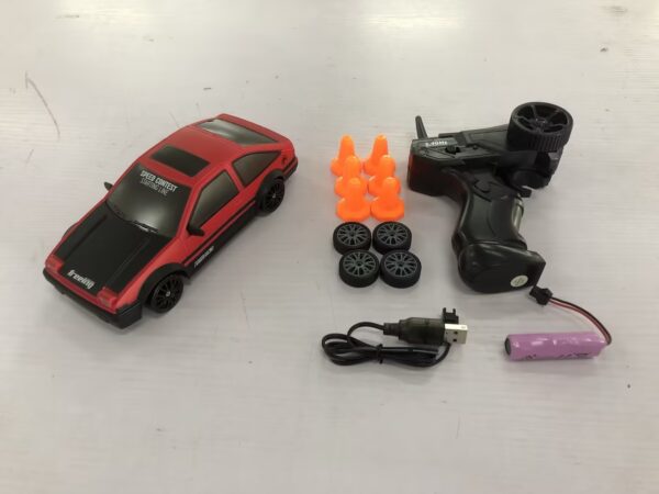 2.4GHz 4WD RC Drift Car – High-Speed Remote Control Racing Car Toy 1:24 Scale GTR AE86 Model with Lights, Tires & Cones – Gift for Kids & Teens - Image 4