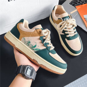 Men's Lace-Up Casual Sneakers | Soft Thick Sole, Breathable, Outdoor Walking Shoes