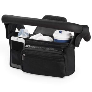 Waterproof Baby Stroller Organizer Bag – Insulated Storage Basket for Bottles, Cups & Essentials (33×11×17cm)