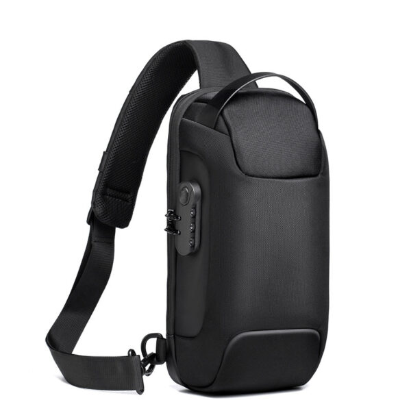 Men's Waterproof USB Anti-Theft Oxford Shoulder Crossbody Bag | Multifunctional Sling Chest Pack for Travel & Daily Use - Image 4