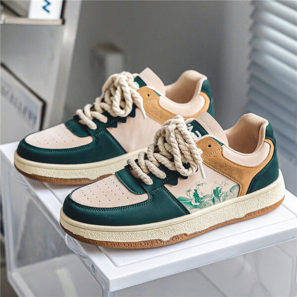 Men's Lace-Up Casual Sneakers | Soft Thick Sole, Breathable, Outdoor Walking Shoes - Image 5