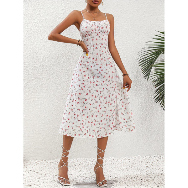 Women's Polka Dot Suspender Maxi Dress | Summer Split Long Dress for Parties & Beachwear - Image 6