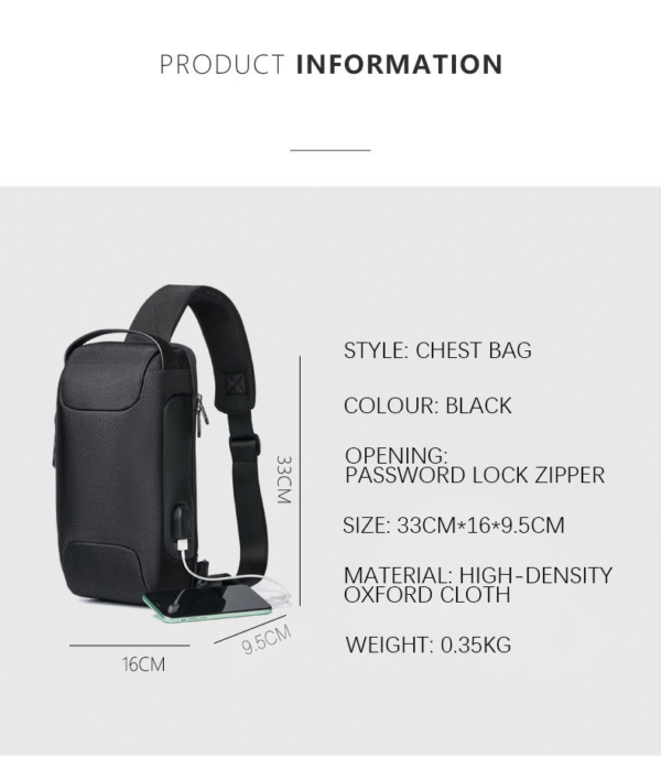 Anti-Theft Oxford Shoulder Crossbody Bag