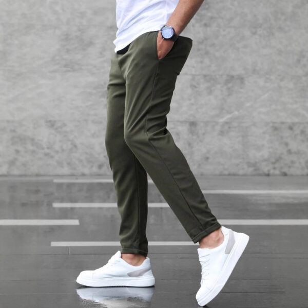 Men's Casual Drawstring Pants with Pockets | Slim Fit Trousers for Everyday Comfort - Image 2