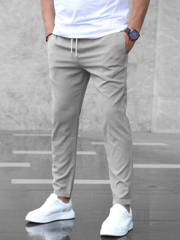Men's Casual Drawstring Pants with Pockets | Slim Fit Trousers for Everyday Comfort - Image 10
