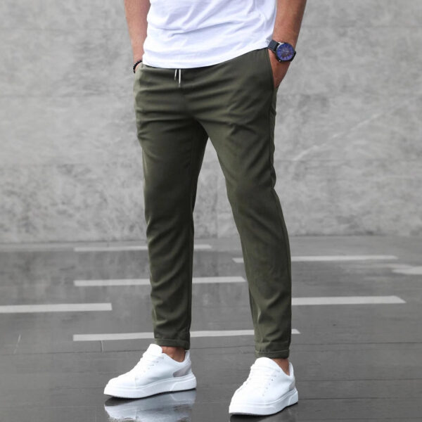 Men's Casual Drawstring Pants with Pockets | Slim Fit Trousers for Everyday Comfort - Image 5