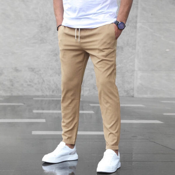 Men's Casual Drawstring Pants with Pockets | Slim Fit Trousers for Everyday Comfort - Image 7