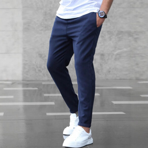 Men's Casual Drawstring Pants with Pockets | Slim Fit Trousers for Everyday Comfort - Image 8