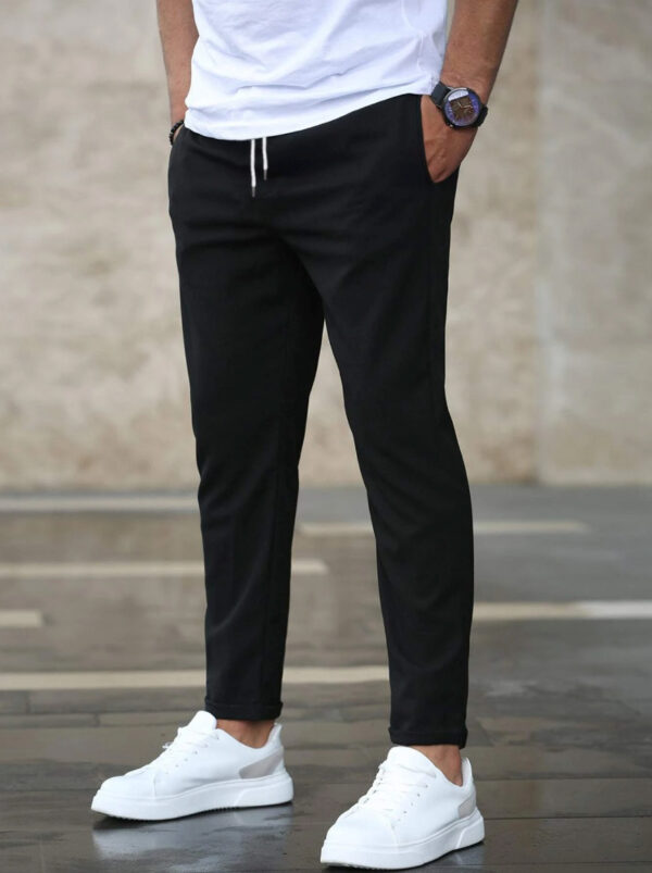 Men's Casual Drawstring Pants with Pockets | Slim Fit Trousers for Everyday Comfort - Image 6