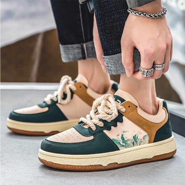 Men's Lace-Up Casual Sneakers | Soft Thick Sole, Breathable, Outdoor Walking Shoes - Image 7