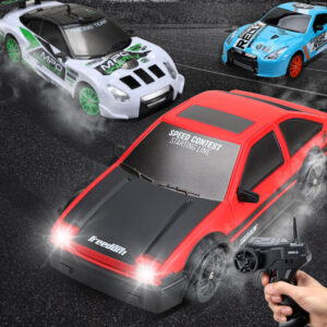 2.4GHz 4WD RC Drift Car – High-Speed Remote Control Racing Car Toy 1:24 Scale GTR AE86 Model with Lights, Tires & Cones – Gift for Kids & Teens