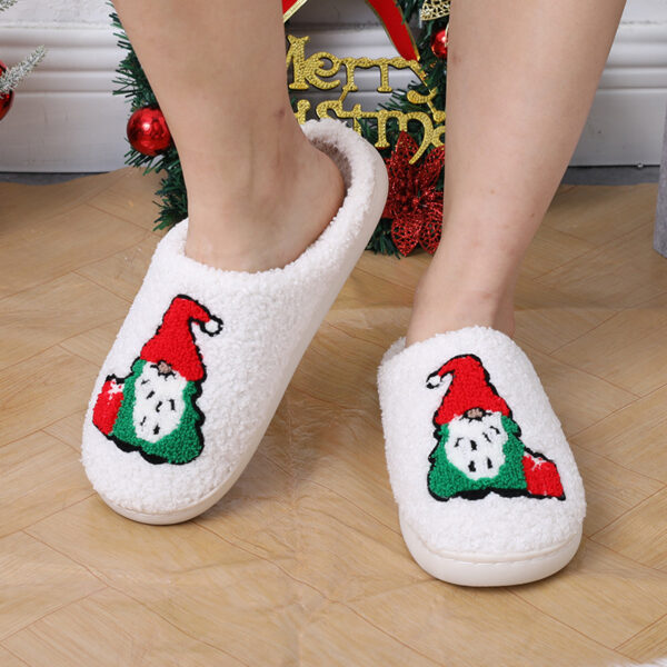 Unisex Santa Claus Plush Slippers | Cozy Christmas Indoor Footwear for Couples - Image 2