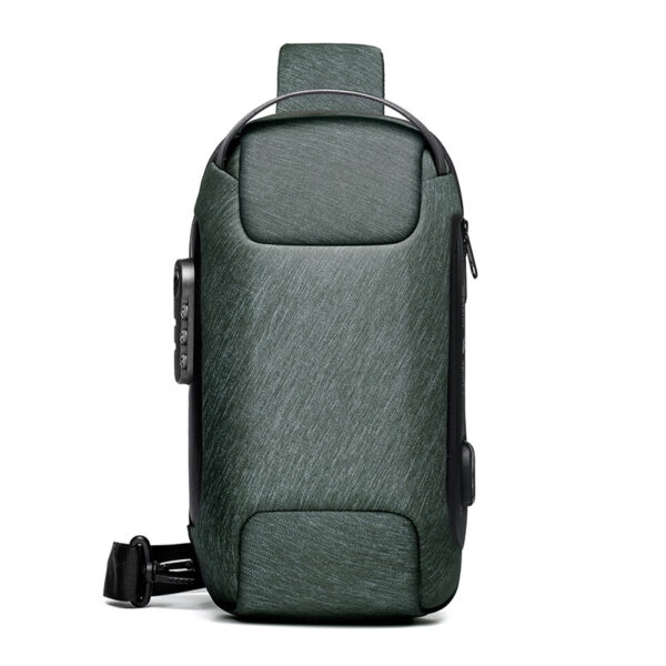 Men's Waterproof USB Anti-Theft Oxford Shoulder Crossbody Bag | Multifunctional Sling Chest Pack for Travel & Daily Use - Image 5