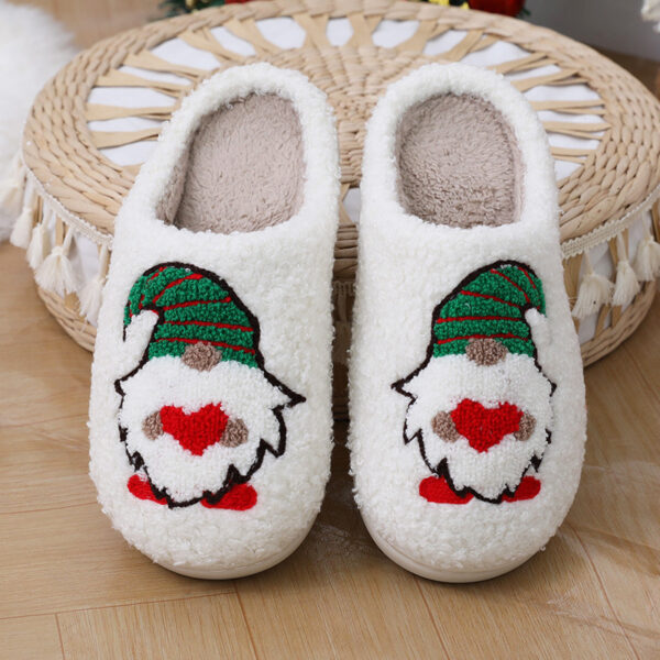 Unisex Santa Claus Plush Slippers | Cozy Christmas Indoor Footwear for Couples - Image 5