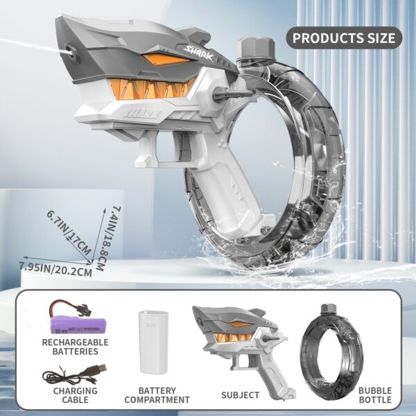 Shark Electric Water Gun – Fully Automatic, High-Powered Summer Fun! - Image 3
