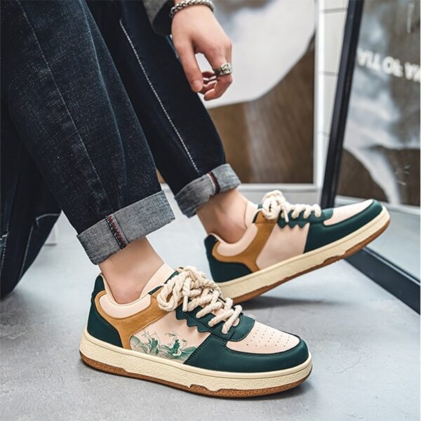 Men's Lace-Up Casual Sneakers | Soft Thick Sole, Breathable, Outdoor Walking Shoes - Image 2