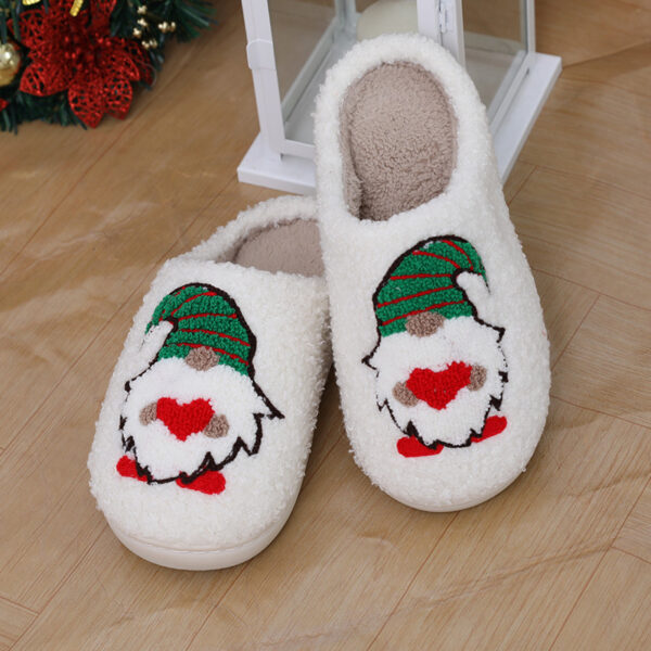 Unisex Santa Claus Plush Slippers | Cozy Christmas Indoor Footwear for Couples - Image 8