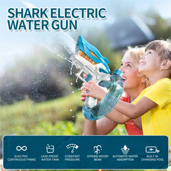 Shark Electric Water Gun – Fully Automatic, High-Powered Summer Fun! - Image 8