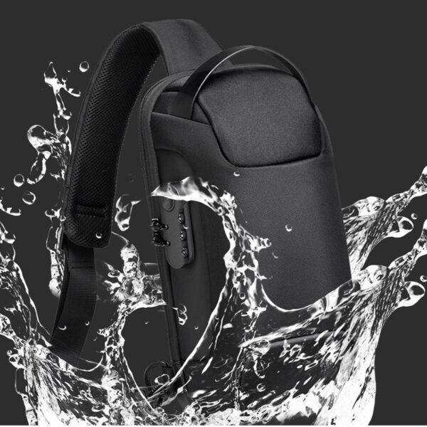 Men's Waterproof USB Anti-Theft Oxford Shoulder Crossbody Bag | Multifunctional Sling Chest Pack for Travel & Daily Use - Image 3