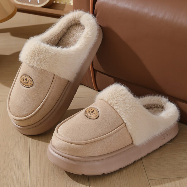 Men's Winter Plush Suede Slippers | Warm Indoor Non-Slip House Shoes - Image 3