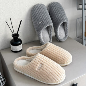 Women's Winter Cotton Slippers | Warm Plush Indoor Non-Slip House Shoes