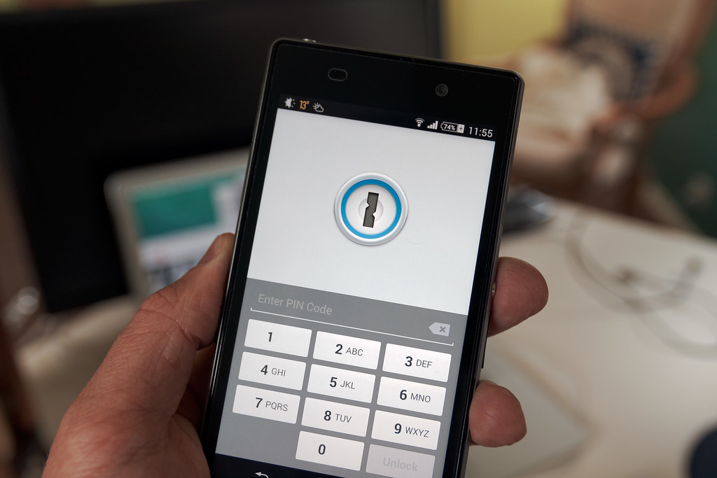 A smartphone showing a lock screen, representing Android's theft protection settings