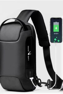 Men’s Waterproof USB Anti-Theft Oxford Shoulder Crossbody Bag | Multifunctional Sling Chest Pack for Travel & Daily Use