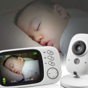 3.2" Digital Wireless Baby Monitor – Two-Way Intercom, Temperature Sensor, Night Vision & Music Player (Model VB603)